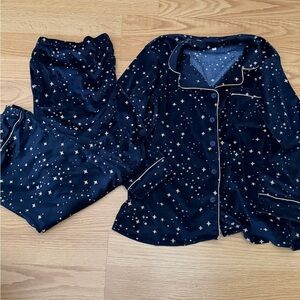 Joyspun pajama set  navy blue star print size 2X